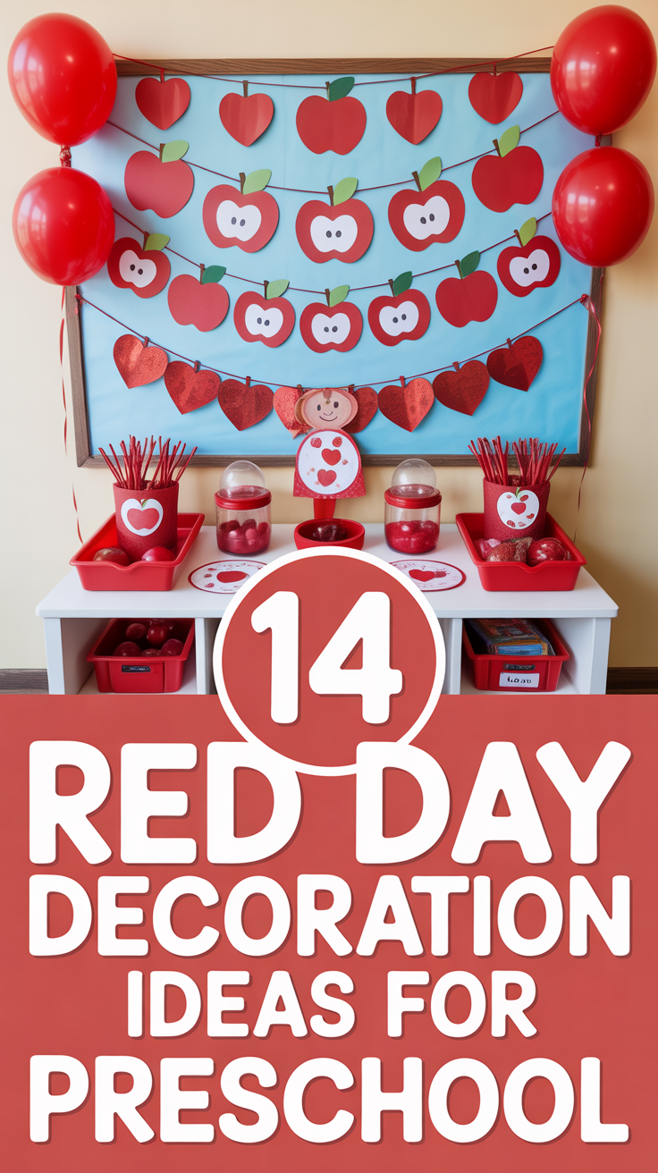 🍎 14 Red Day Decoration Ideas For Preschool