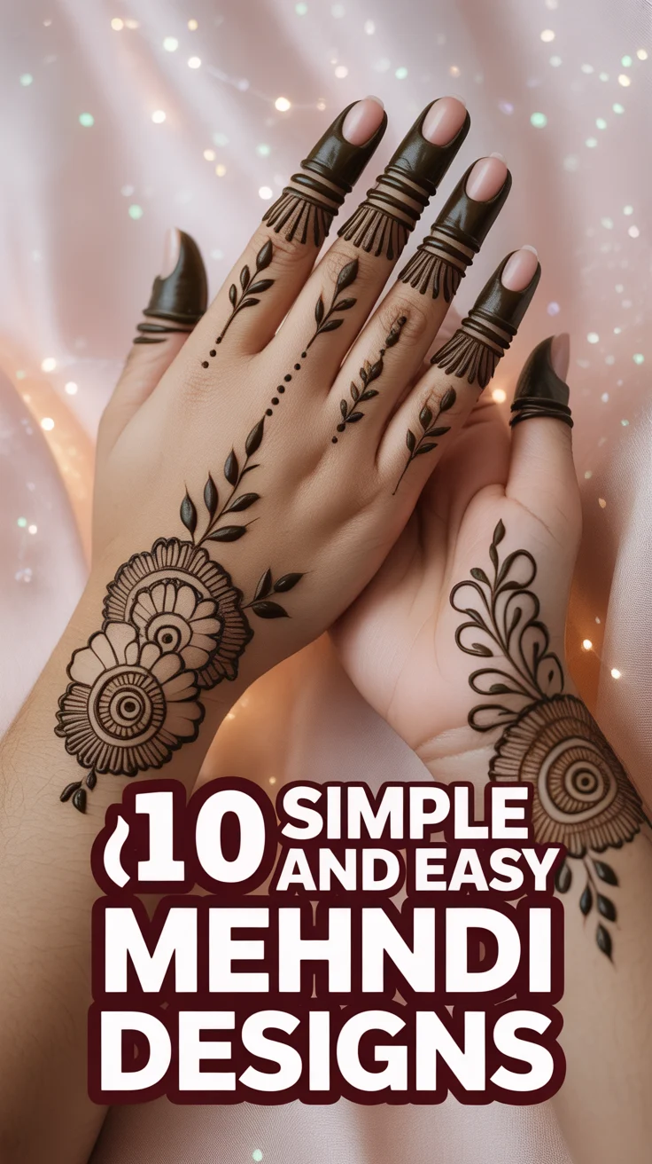 🪷 10 Simple And Easy Mehndi Designs