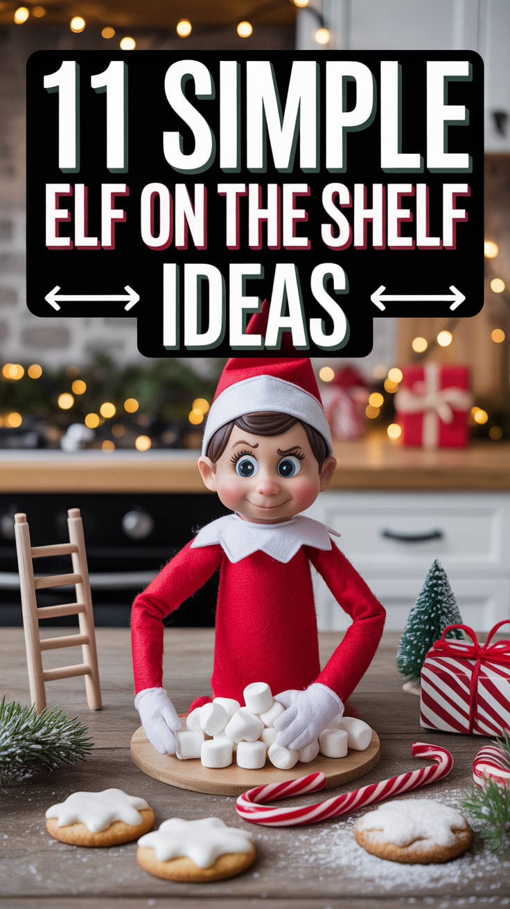 🎄 11 Simple Elf On The Shelf Ideas
