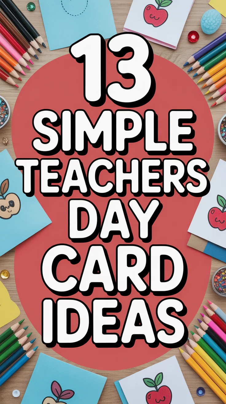 🍀 13 Simple Teachers Day Card Ideas