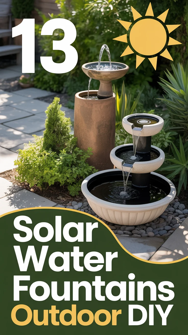 🌞 13 Solar Water Fountains Outdoor DIY