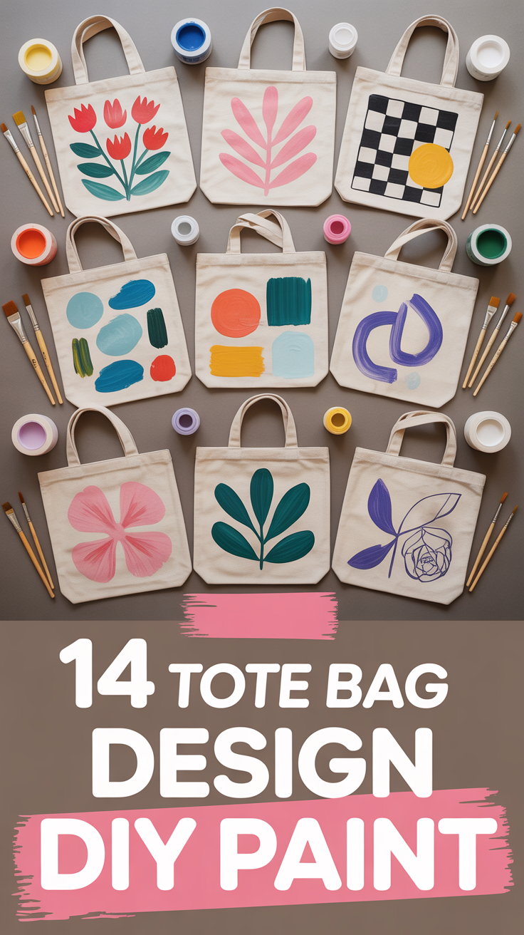 🖌️ 14 Tote Bag Design DIY Paint