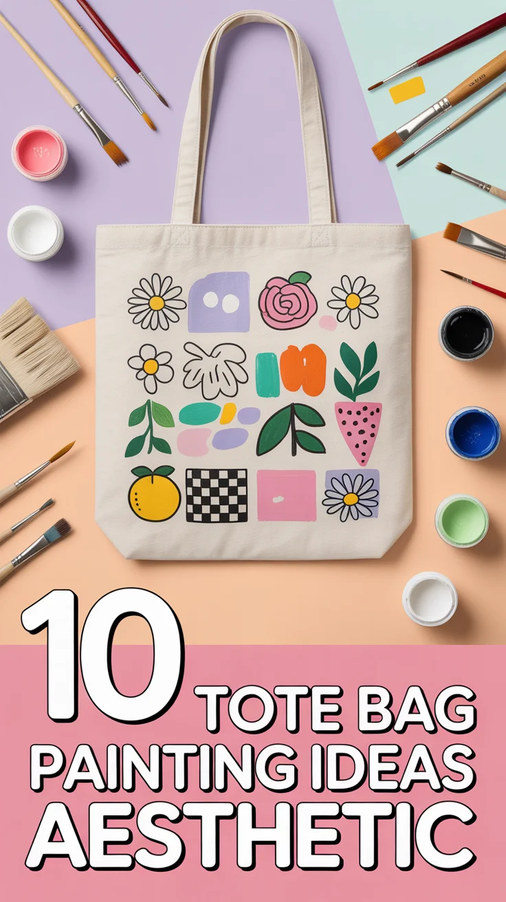 🖌️ 10 Tote Bag Painting Ideas Aesthetic