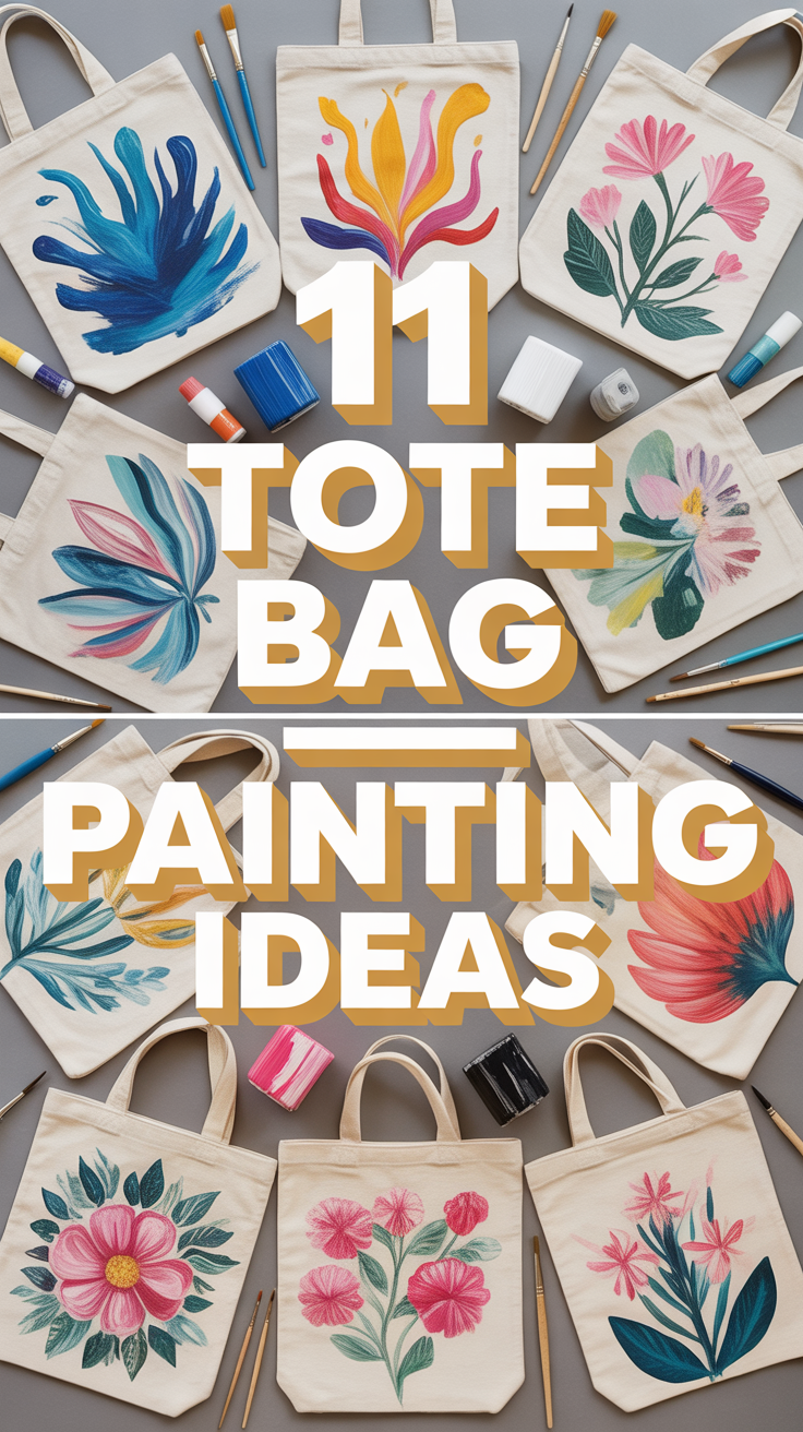 🎨 11 Tote Bag Painting Ideas