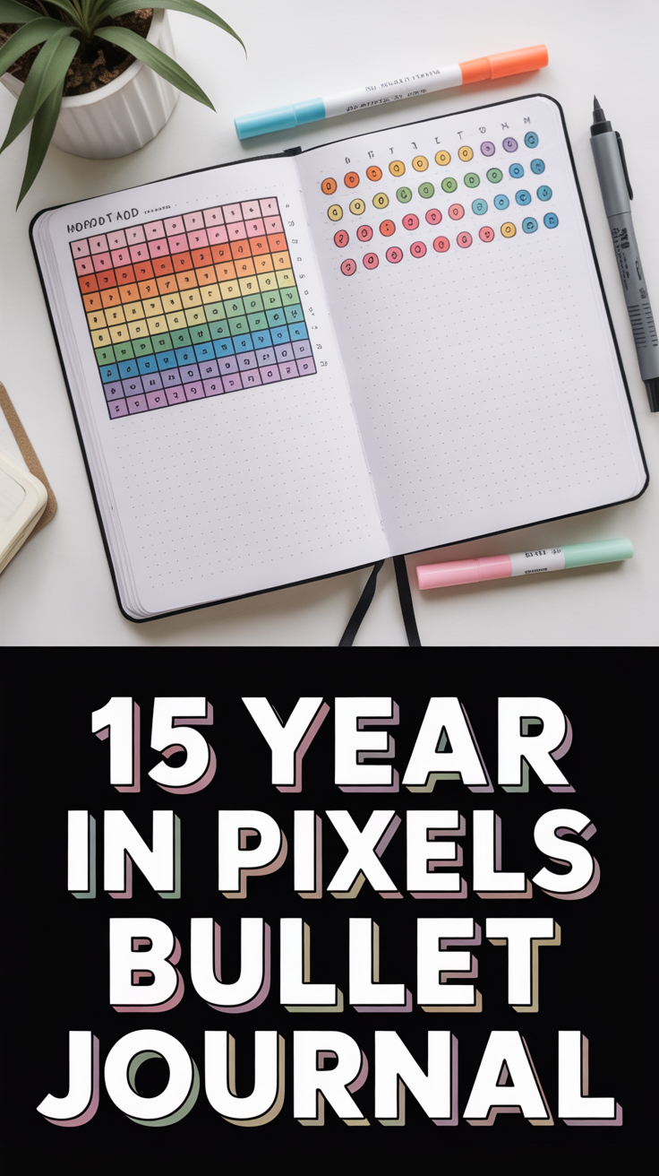 🗓️ 15 Year In Pixels Bullet Journal
