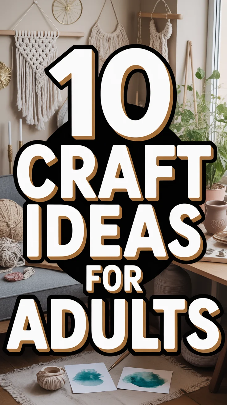🎨 10 Craft Ideas For Adults