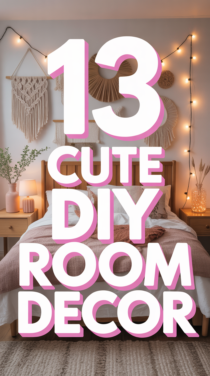 ✨ 13 Cute DIY Room Decor