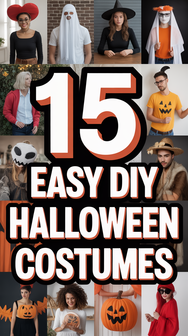 👻 15 Easy DIY Halloween Costumes