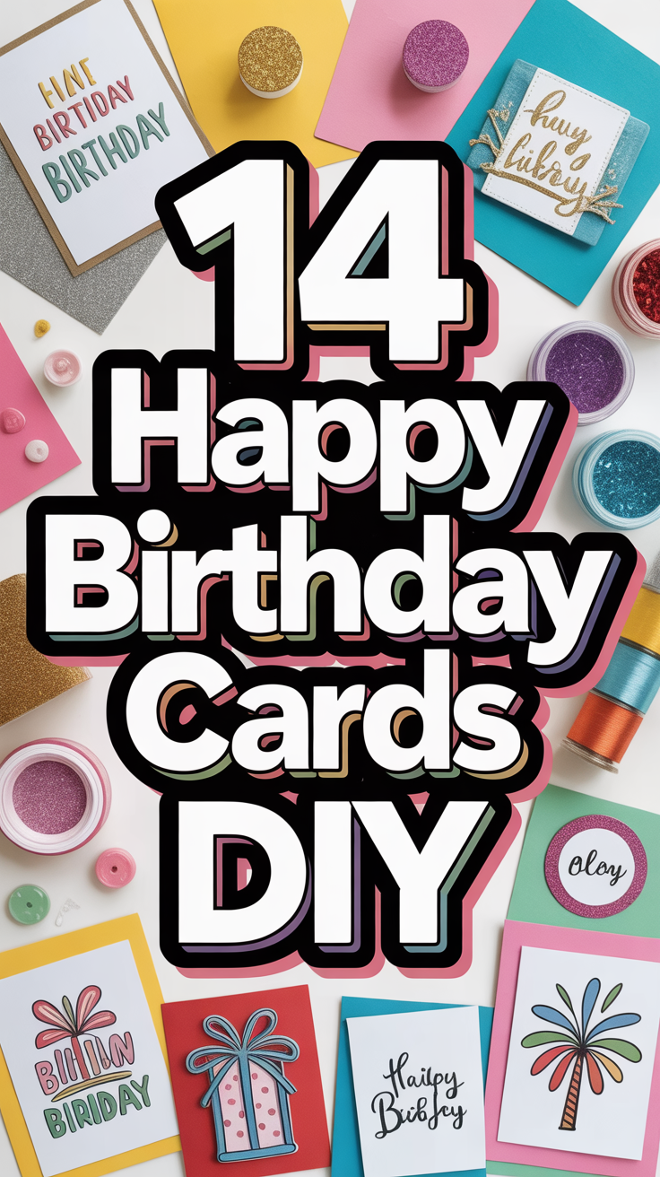 🥳 14 Happy Birthday Cards DIY