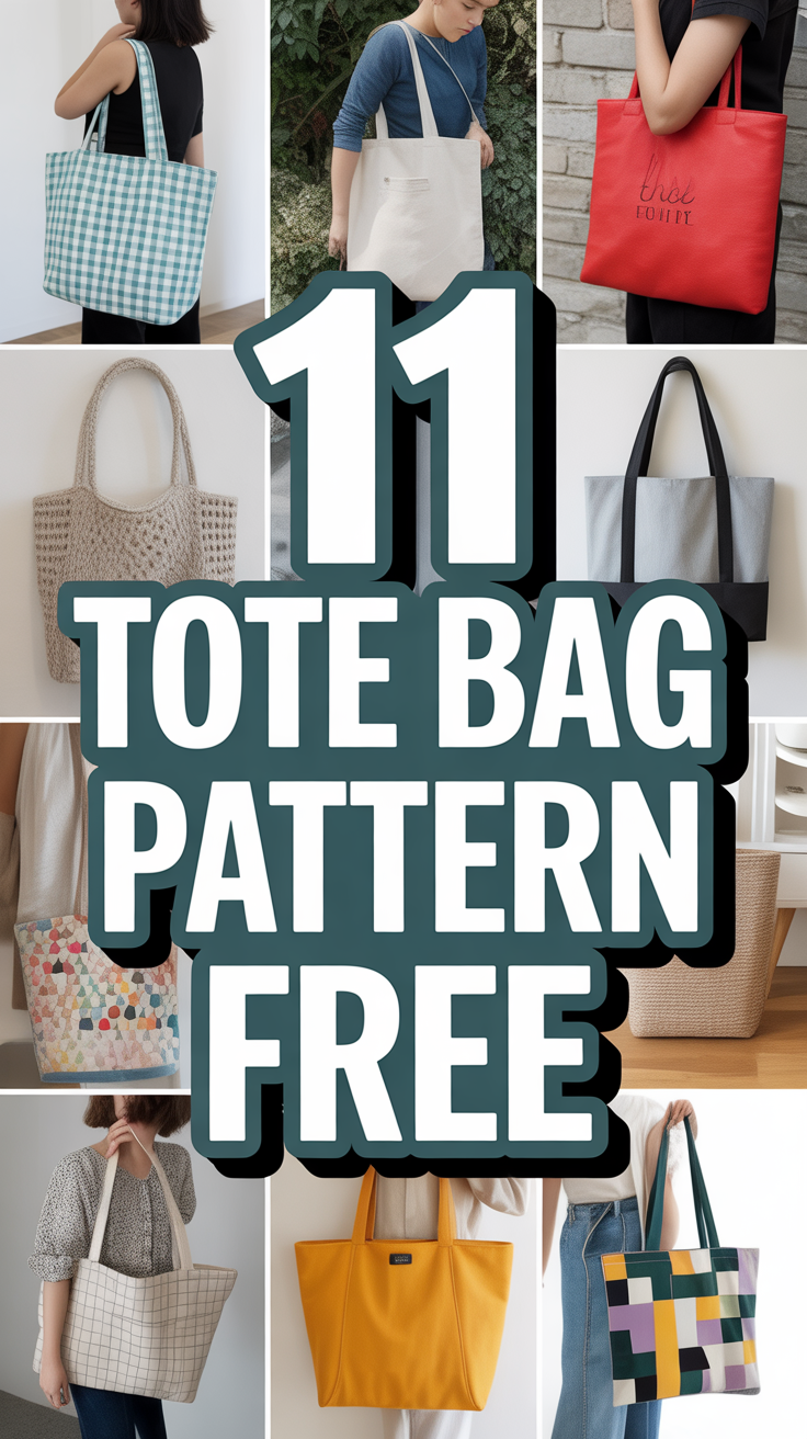 👜 11 Tote Bag Pattern Free