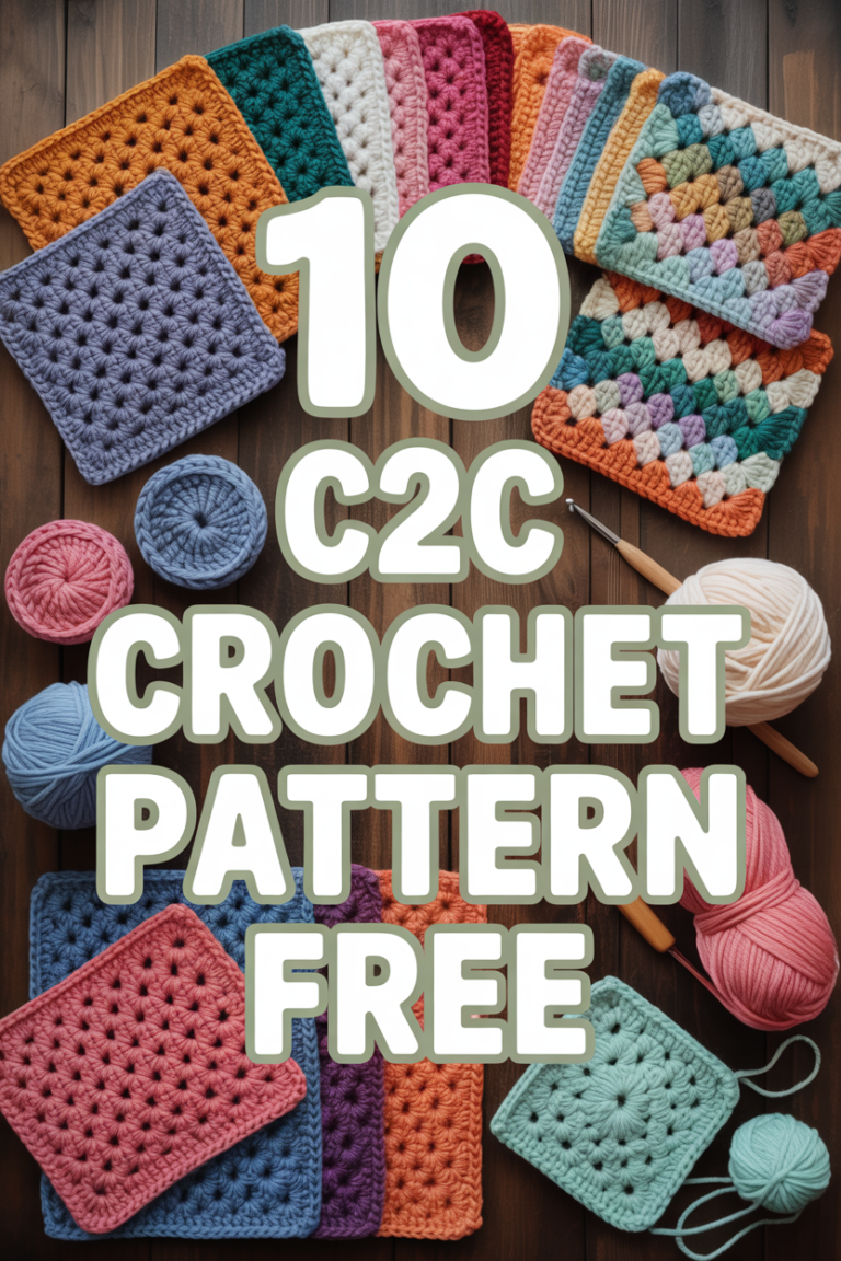 🧶 10 C2C Crochet Pattern Free
