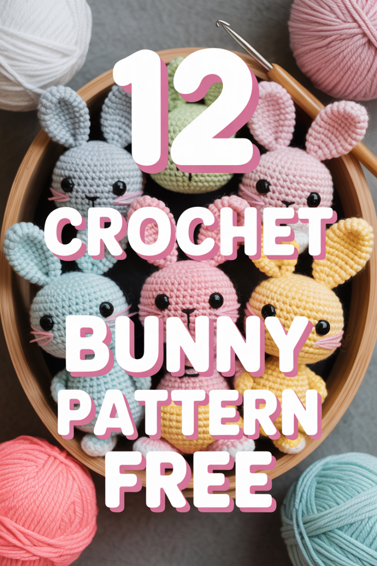 🐰 12 Crochet Bunny Pattern Free