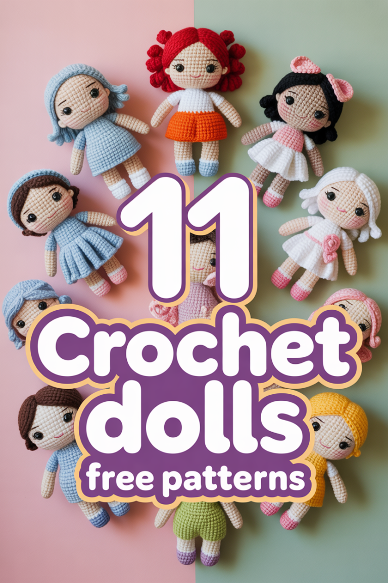🧶 11 Crochet Dolls Free Patterns
