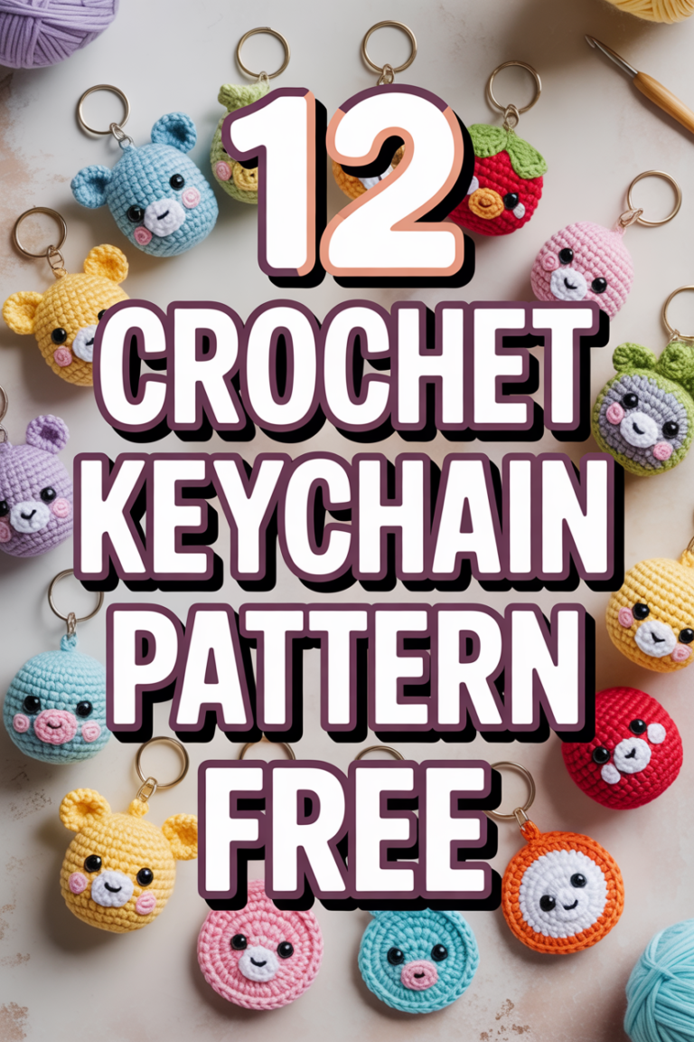 🧶 12 Crochet Keychain Pattern Free