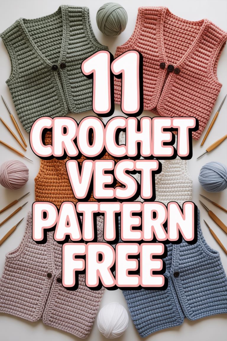 🧶 11 Crochet Vest Pattern Free