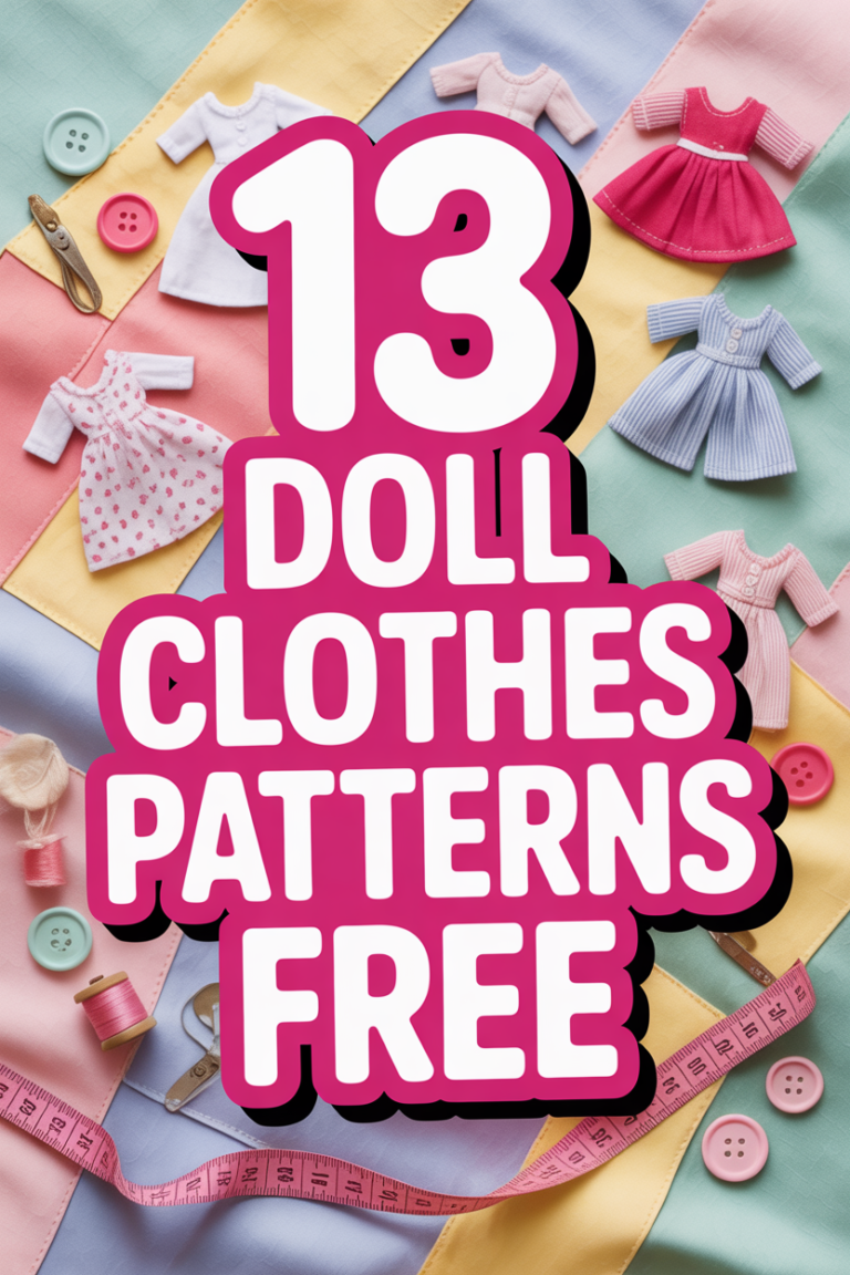 👗 13 Doll Clothes Patterns Free