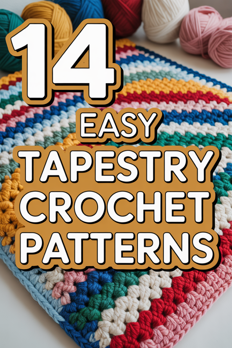 🧶 14 Easy Tapestry Crochet Patterns