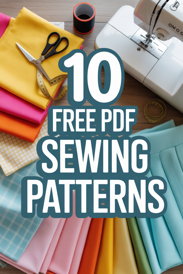 ✂️ 10 Free PDF Sewing Patterns