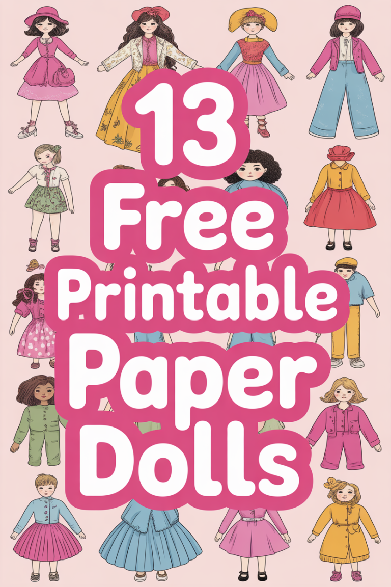 🤩 13 Free Printable Paper Dolls