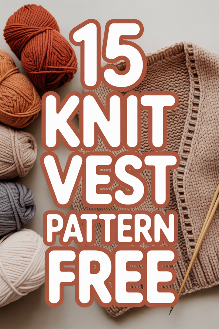 🧶 15 Knit Vest Pattern Free