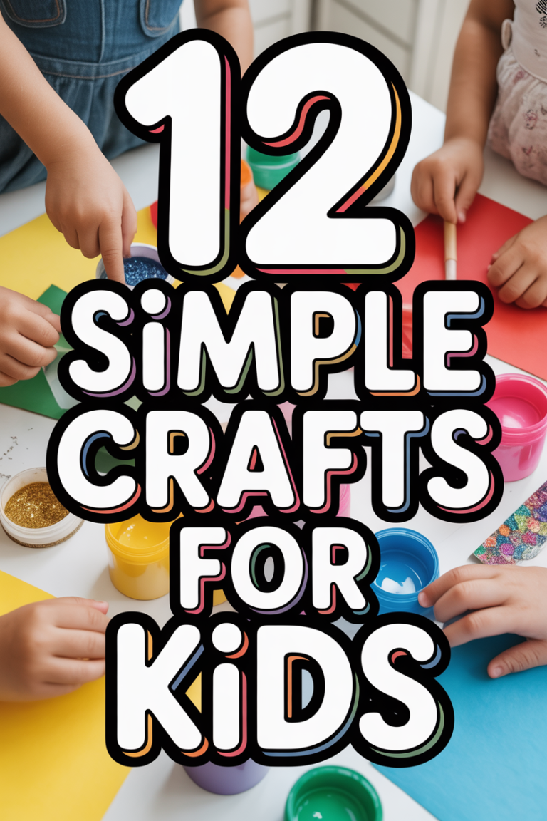 🌟 12 Simple Crafts For Kids