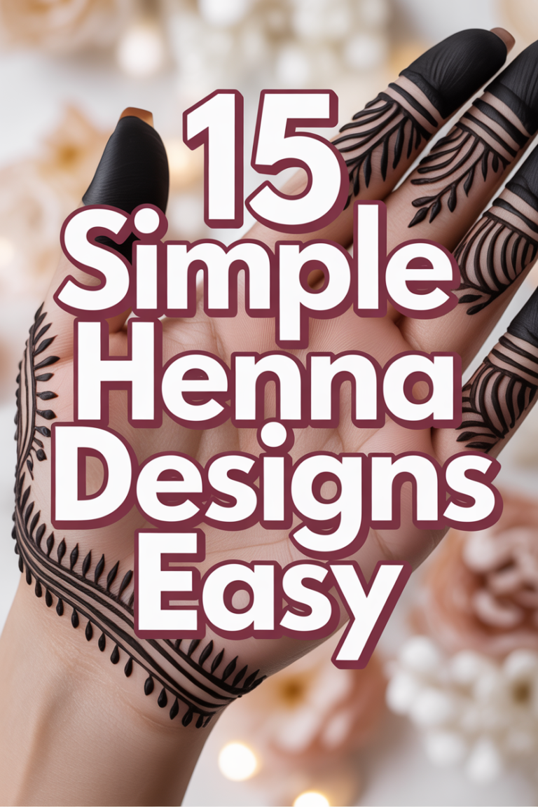 ✨ 15 Simple Henna Designs Easy