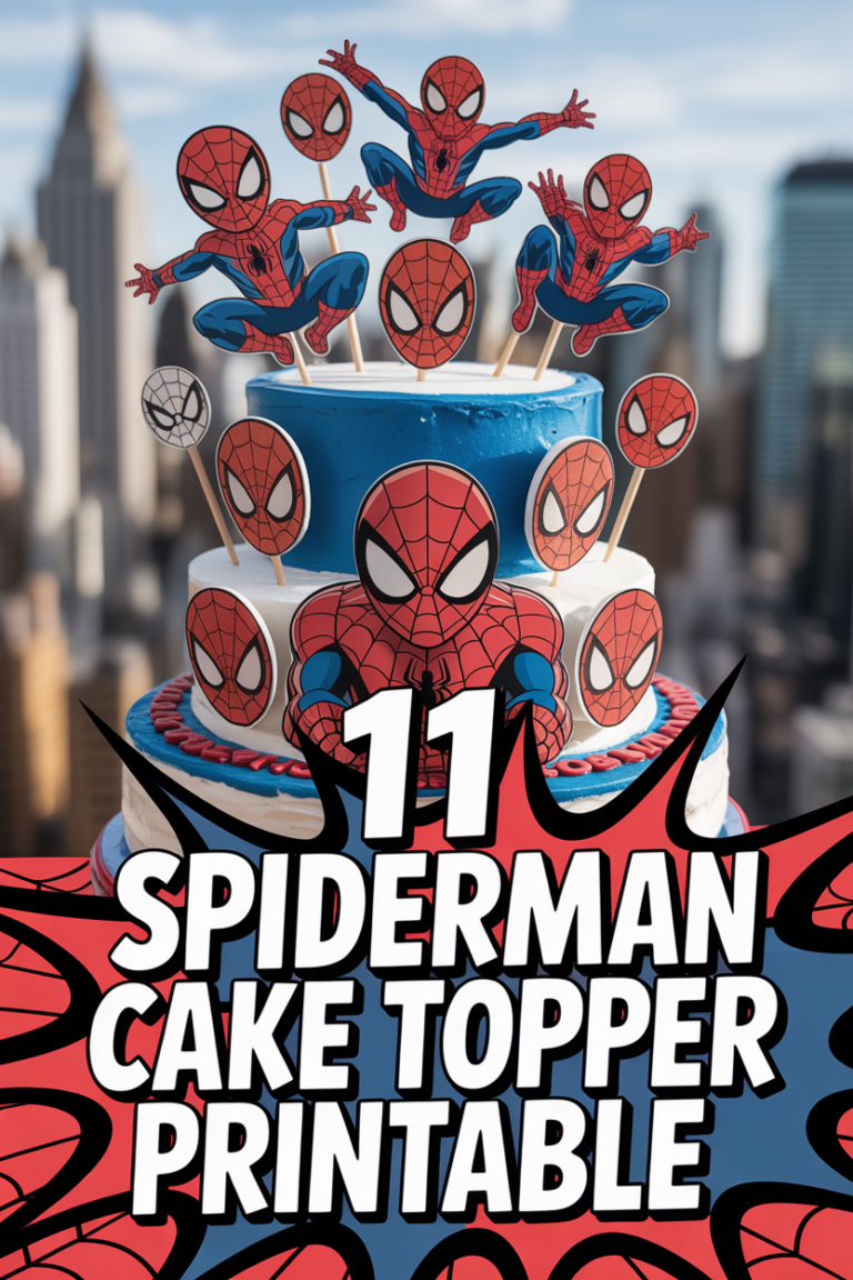 🕸️ 11 Spiderman Cake Topper Printable