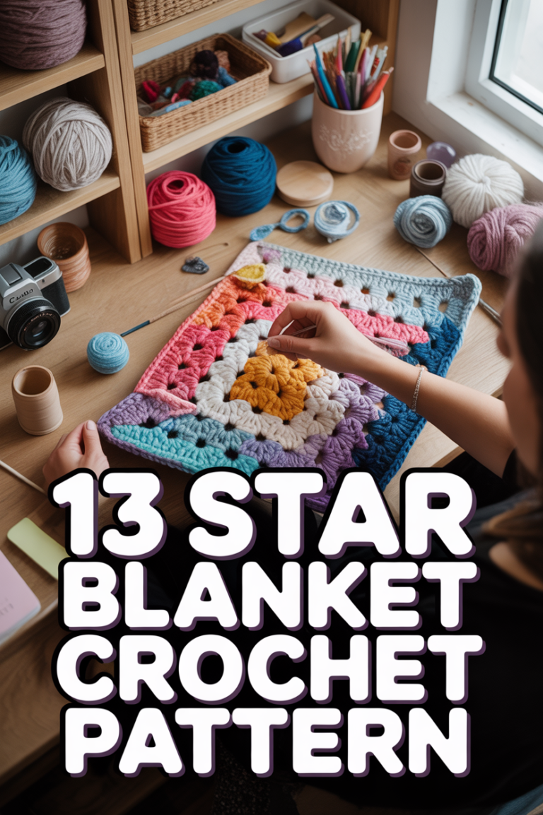 ⭐ 13 Star Blanket Crochet Pattern