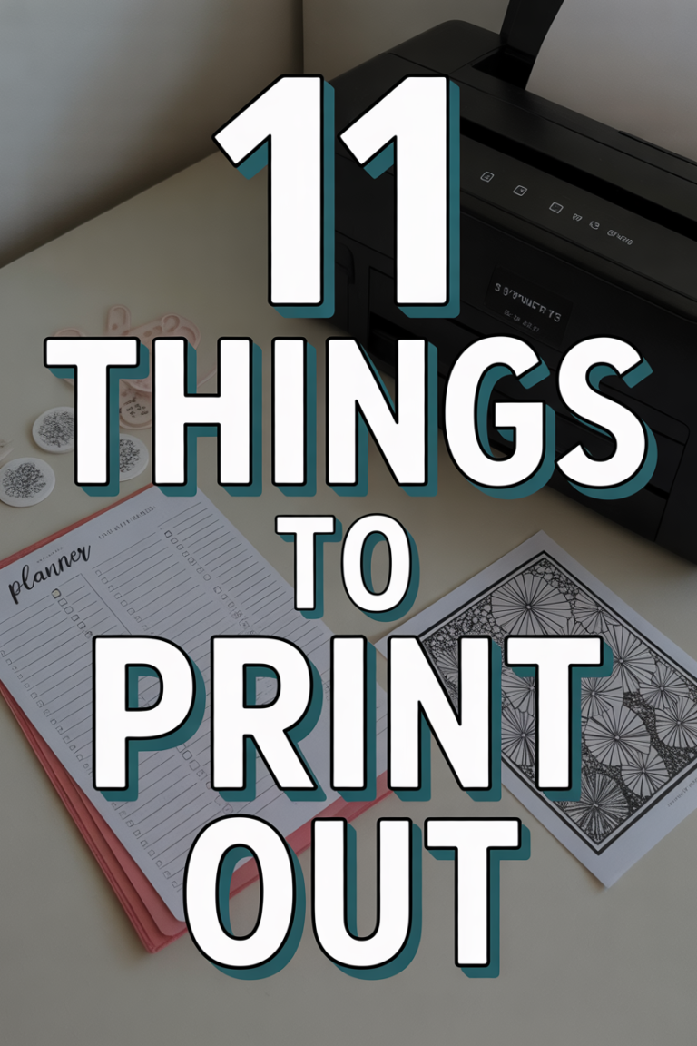 🖨️ 11 Things To Print Out