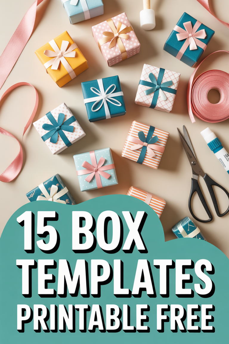 🎁 15 Box Templates Printable Free