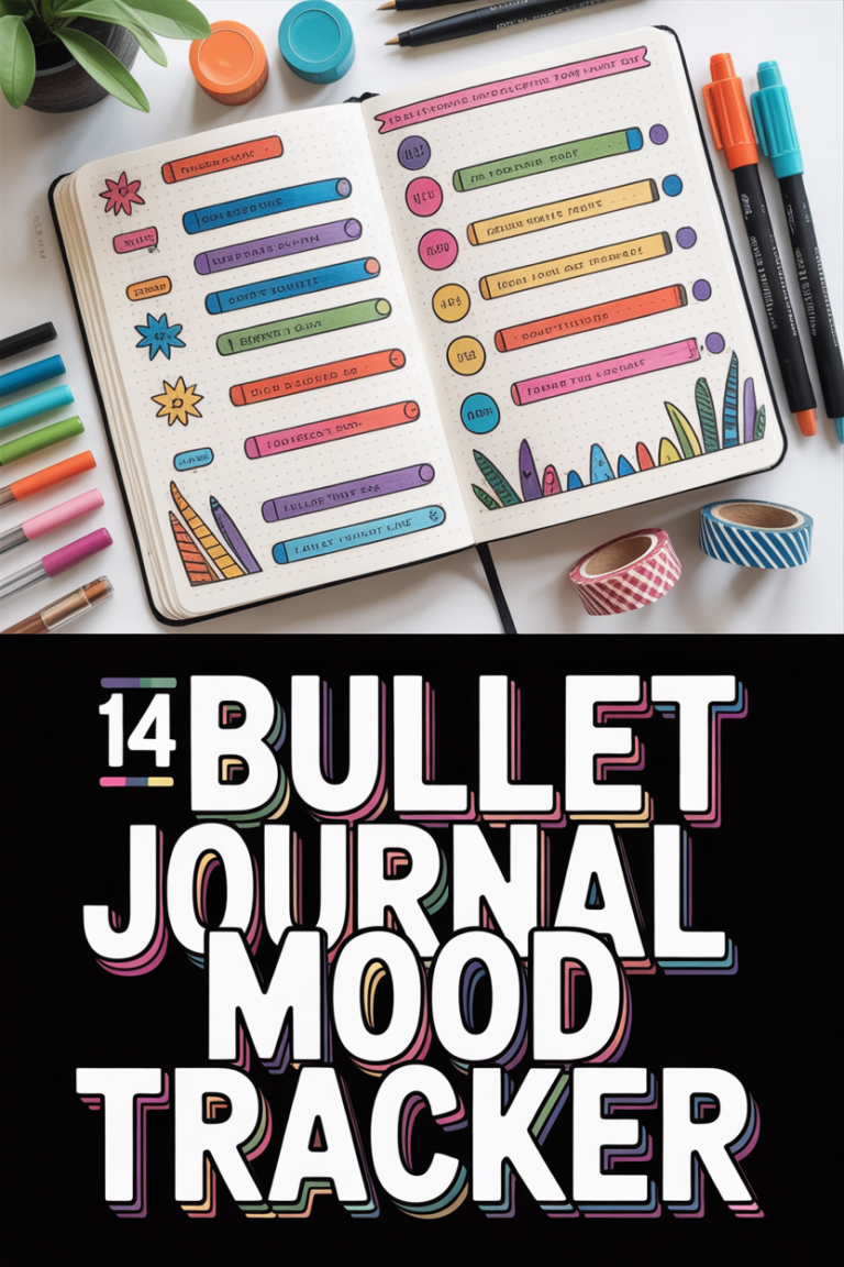 🎨 14 Bullet Journal Mood Tracker