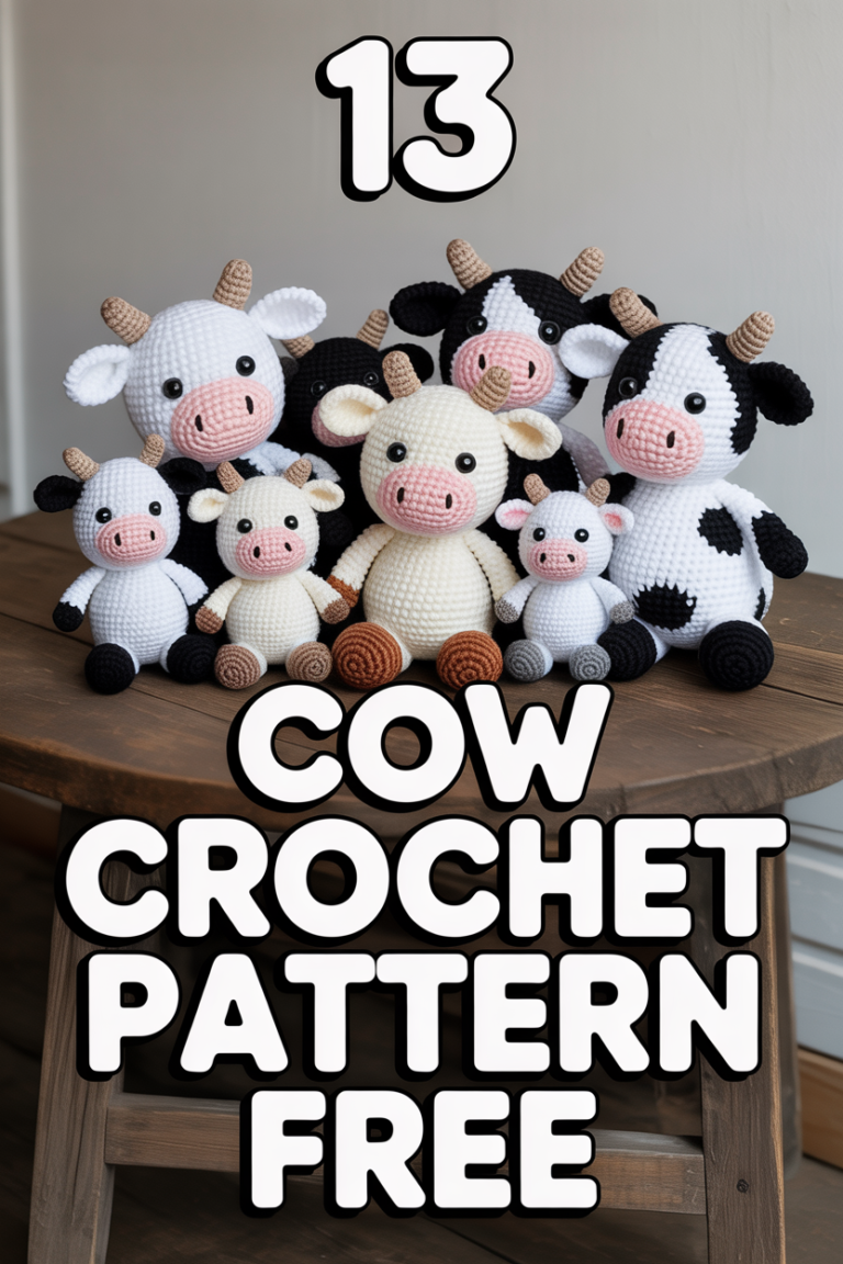 🐄 13 Cow Crochet Pattern Free