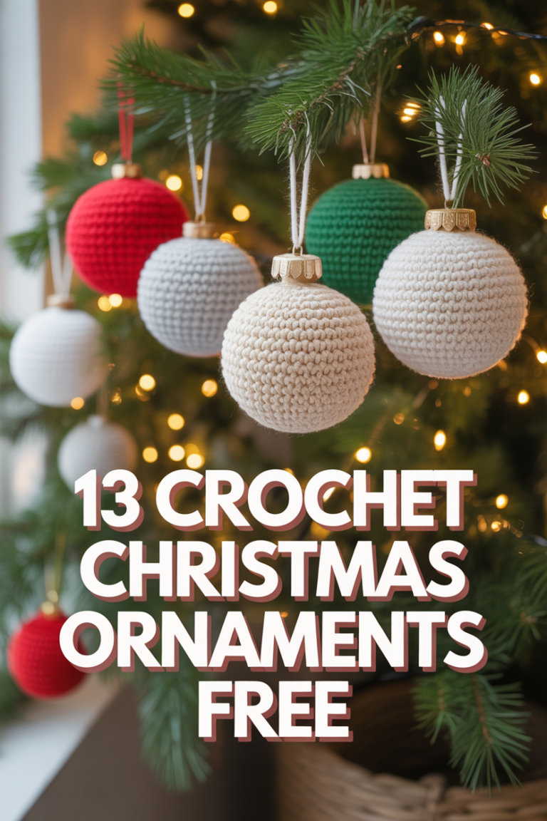 🎄 13 Crochet Christmas Ornaments Free