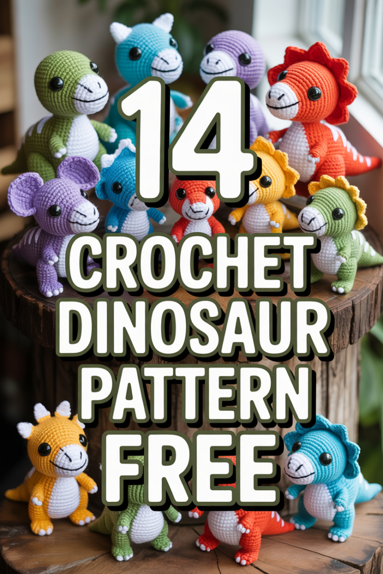 🦖 14 Crochet Dinosaur Pattern Free