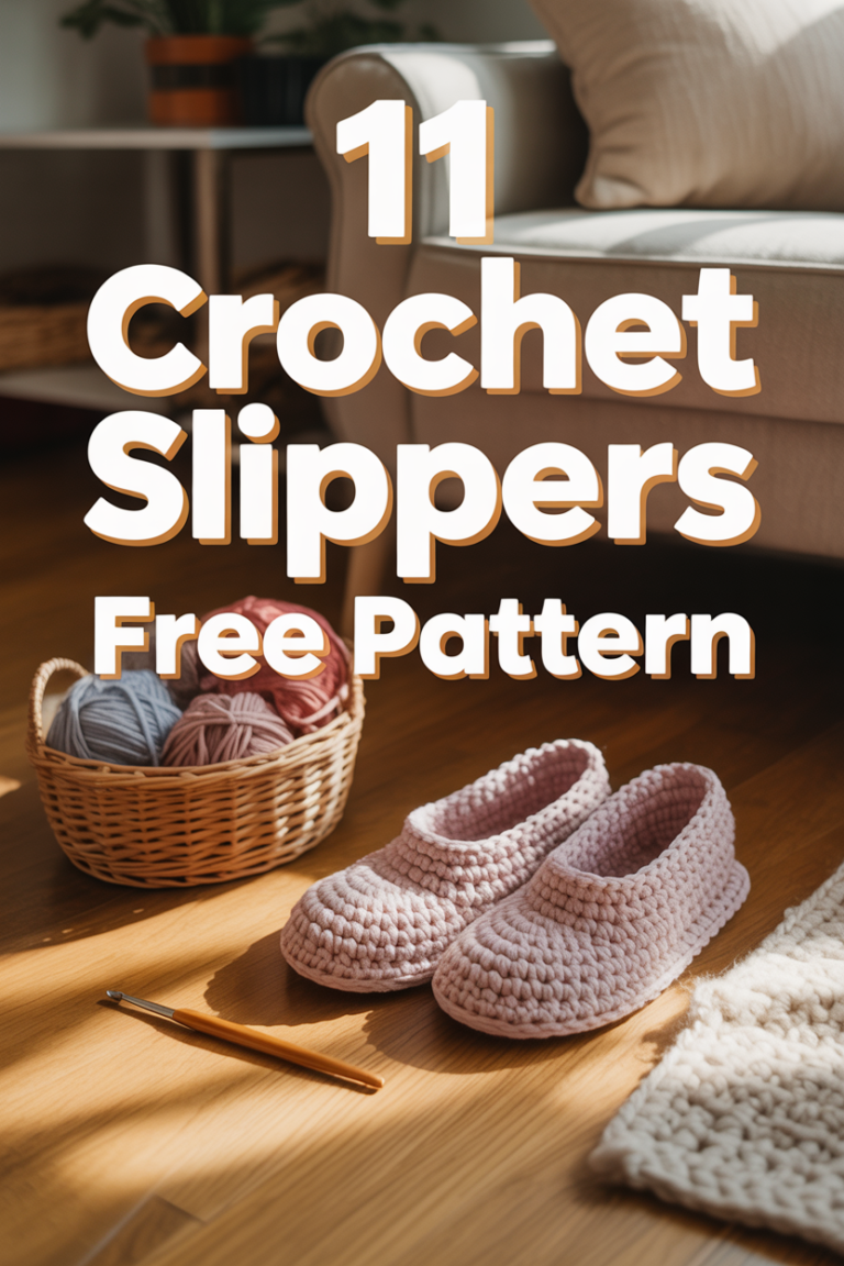 🧦 11 Crochet Slippers Free Pattern
