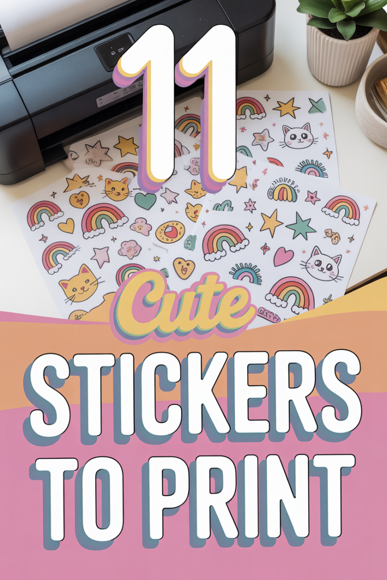 🎨 11 Cute Stickers To Print