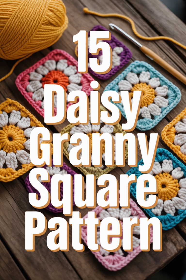🌼 15 Daisy Granny Square Pattern