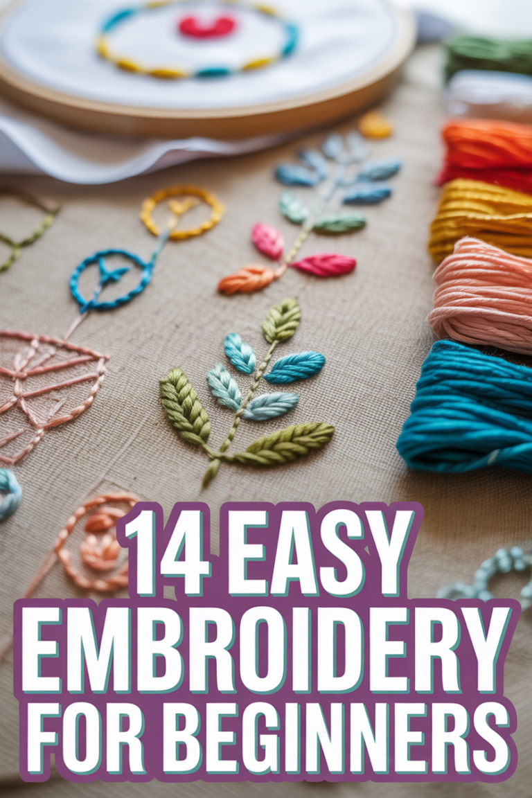 🧵 14 Easy Embroidery For Beginners