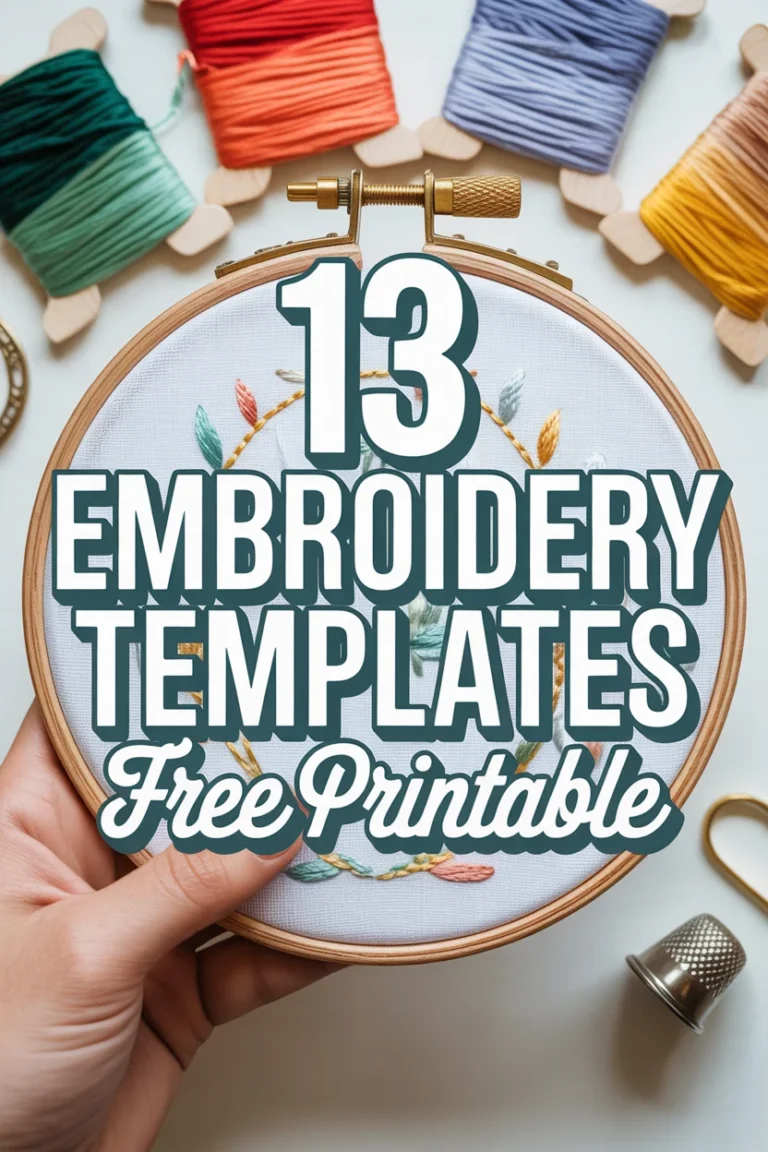 🧵 13 Embroidery Templates Free Printable