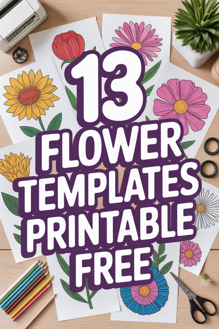 🌼 13 Flower Templates Printable Free