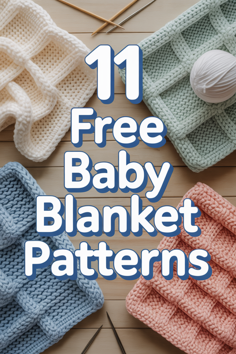 🧶 11 Free Baby Blanket Patterns
