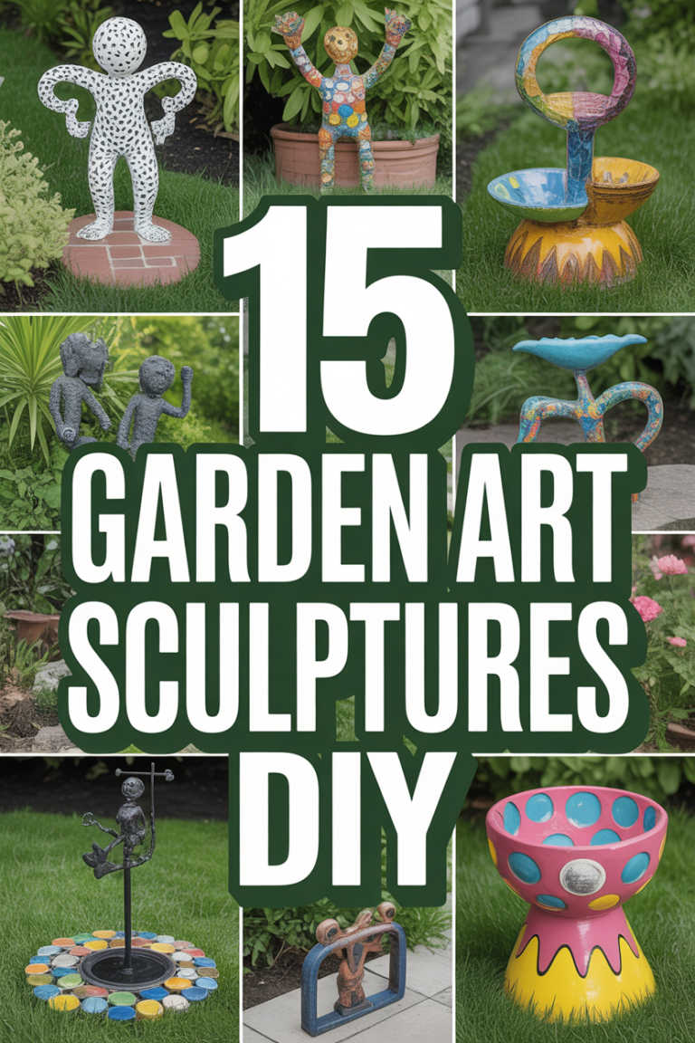 🎨 15 Garden Art Sculptures DIY