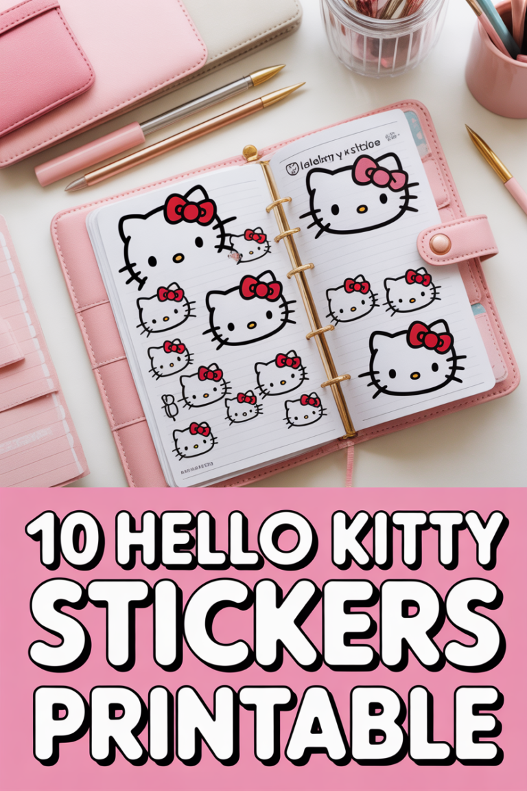 🎀 10 Hello Kitty Stickers Printable