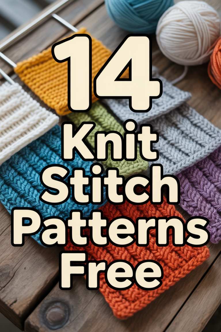 🧶 14 Knit Stitch Patterns Free