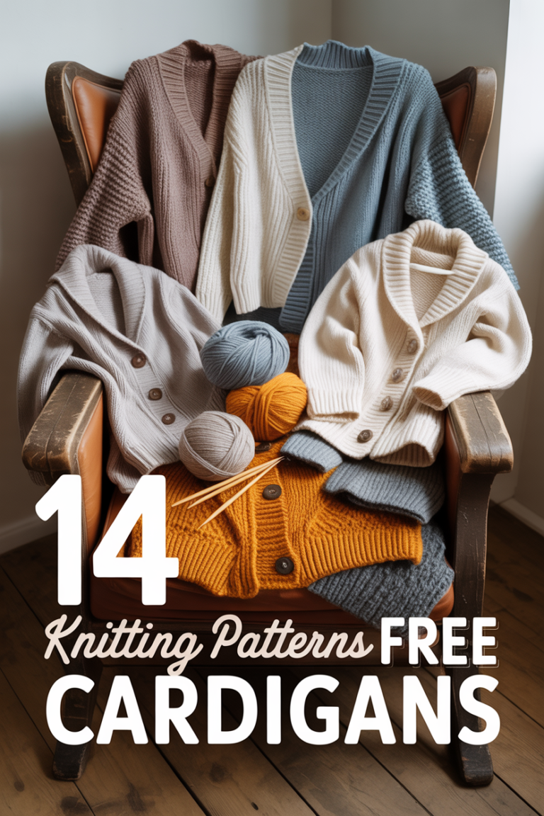 🧶 14 Knitting Patterns Free Cardigans