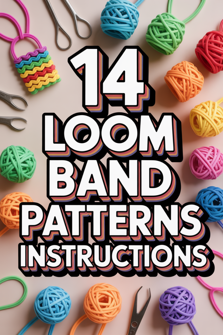 🌈 14 Loom Band Patterns Instructions