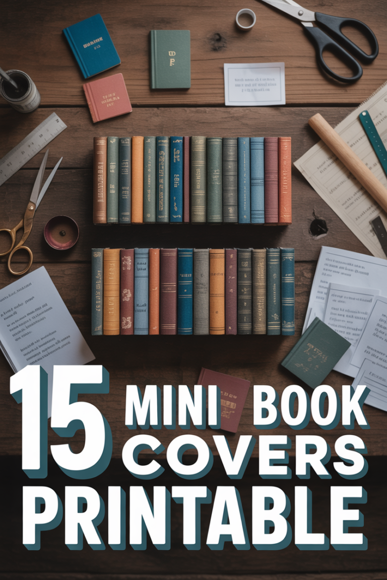 📖 15 Mini Book Covers Printable