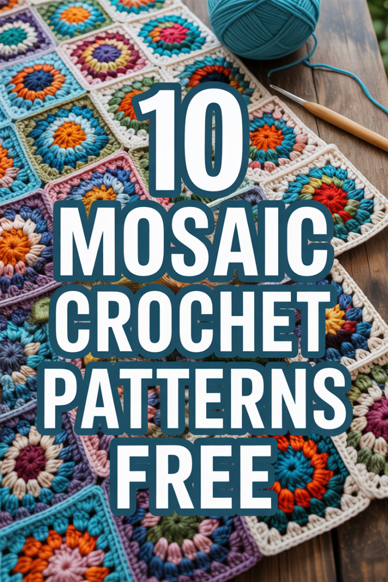 🤗 10 Mosaic Crochet Patterns Free