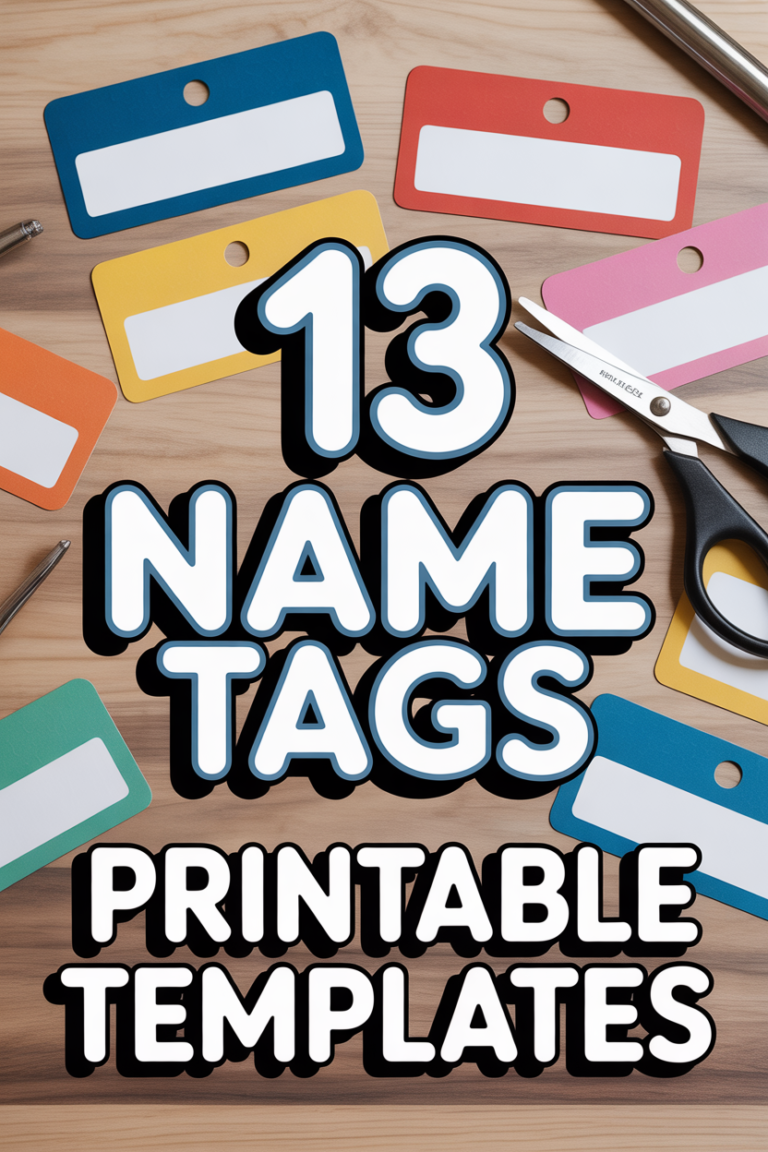 🏷️ 13 Name Tags Printable Templates