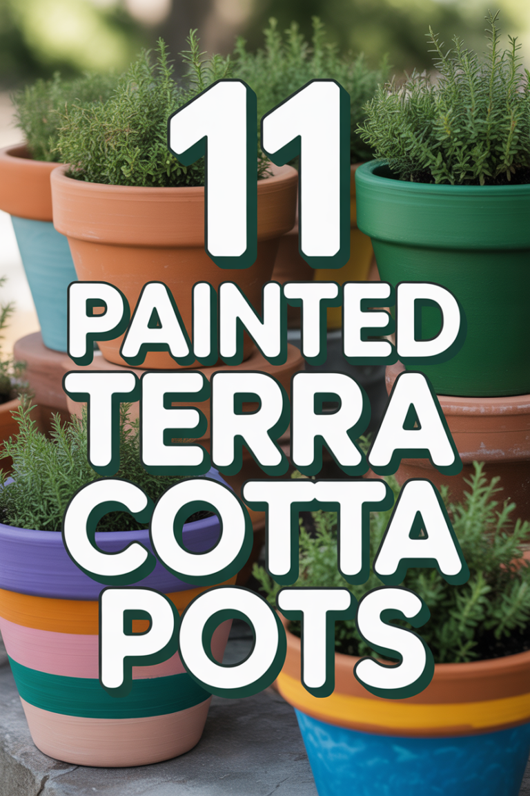 🌱 11 Painted Terra Cotta Pots